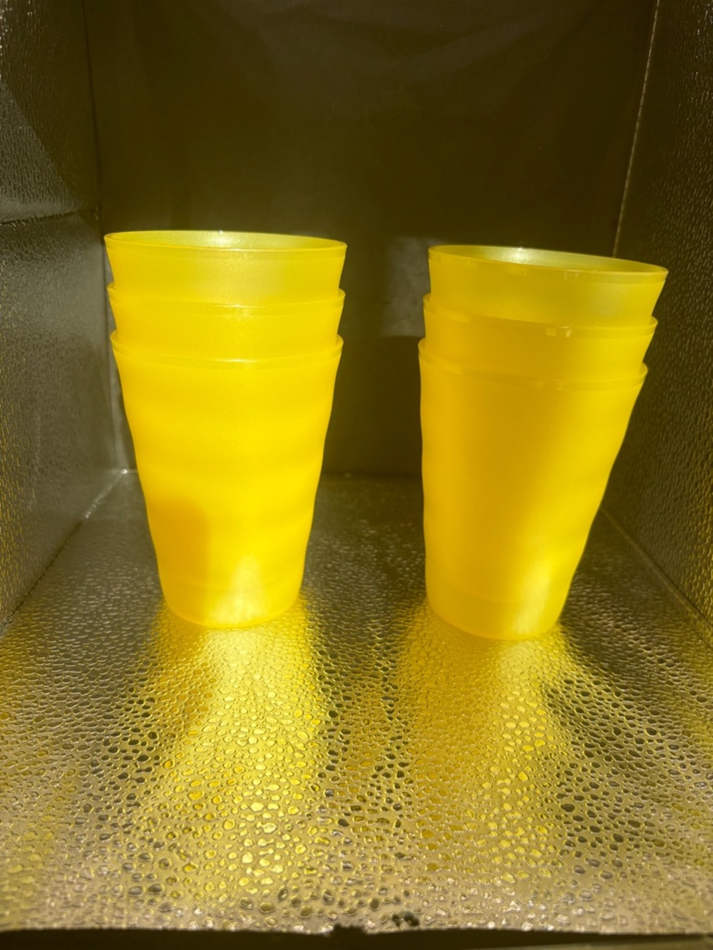 Tupperware Yellow Stackable Tumblers - Set of 6